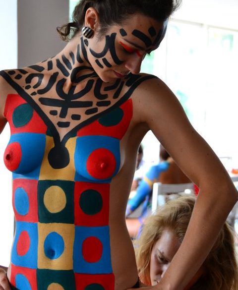 body painting working in progress